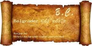 Belgrader Cézár névjegykártya